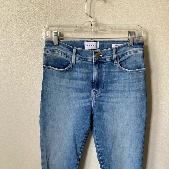 Frame Le High Skinny Jeans in Hidalgo Chewed Hem - Picture 2 of 9